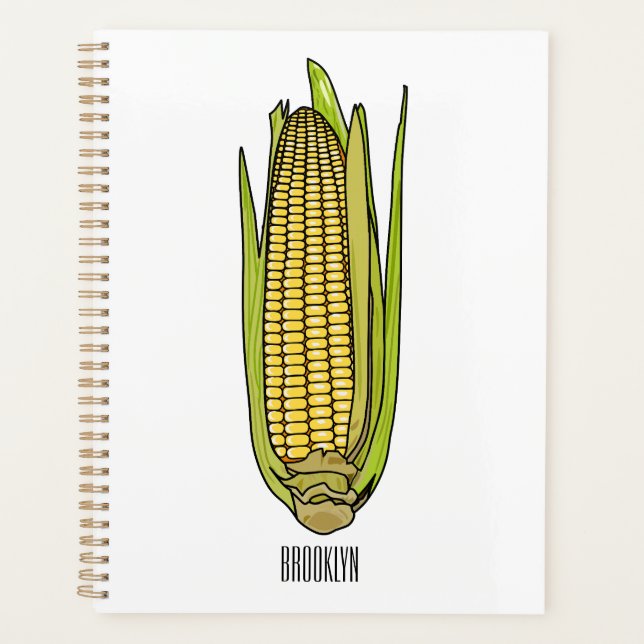 Agenda Ilustracion personalizado de maíz (Anverso)