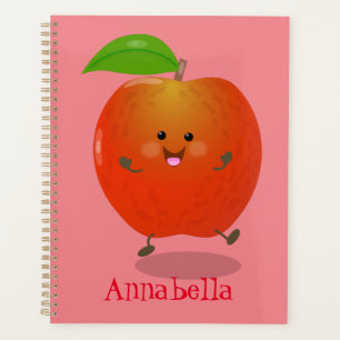 Agenda Ilustracion personalizado de manzana bailando a la