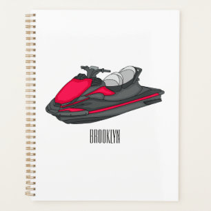 Agenda Ilustracion personalizado de moto acuática