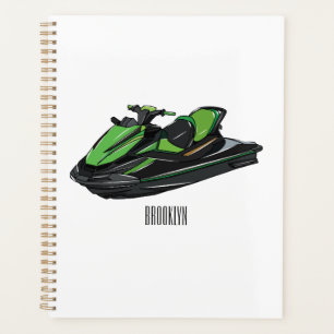 Agenda Ilustracion personalizado de moto acuática