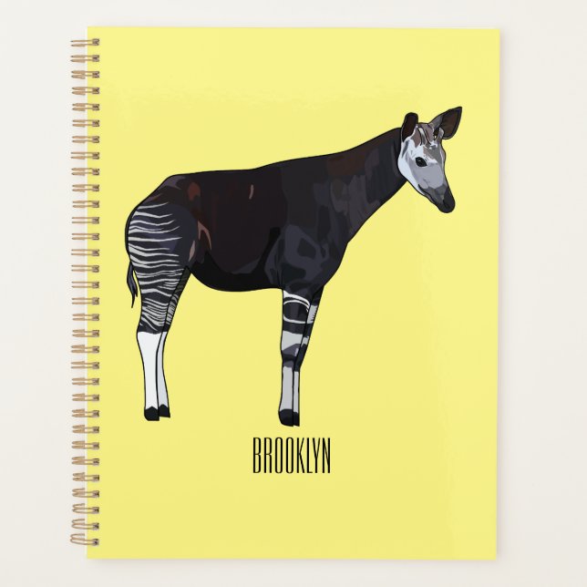 Agenda Ilustracion personalizado de Okapi (Anverso)