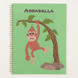 Agenda Ilustracion personalizado de orangután bebé feliz