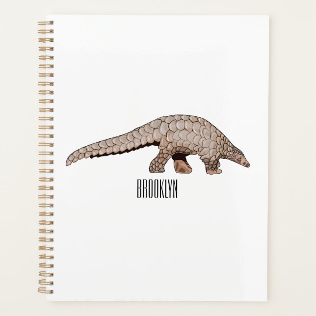 Agenda Ilustracion personalizado de Pangolin (Anverso)