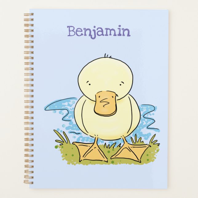 Agenda Ilustracion personalizado de pato amarillo (Anverso)
