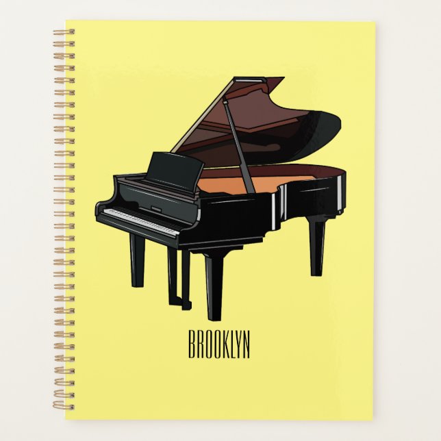 Agenda Ilustracion personalizado de piano (Anverso)