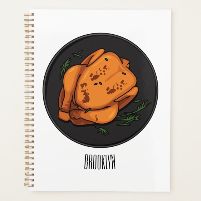 Agenda Ilustracion personalizado de pollo asado (Anverso)
