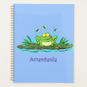 Agenda Ilustracion personalizado de rana verde dulce