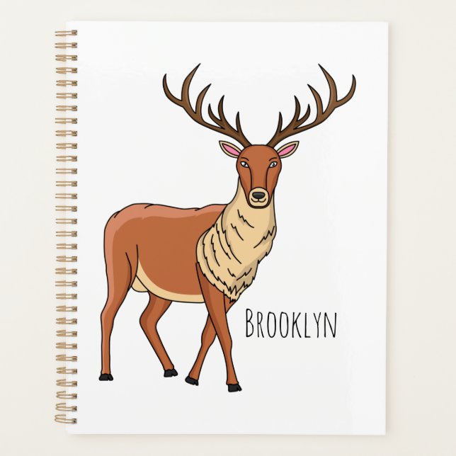Agenda Ilustracion personalizado de renos (Anverso)