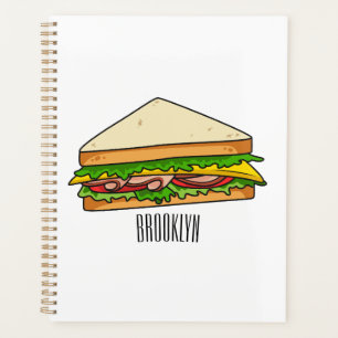 Agenda Ilustracion personalizado de sándwich