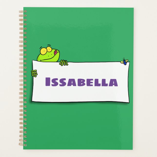 Agenda Ilustracion personalizado de señas de rana verde s (Anverso)