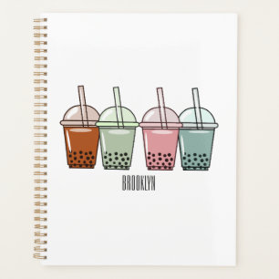 Agenda Ilustracion personalizado de té de burbujas