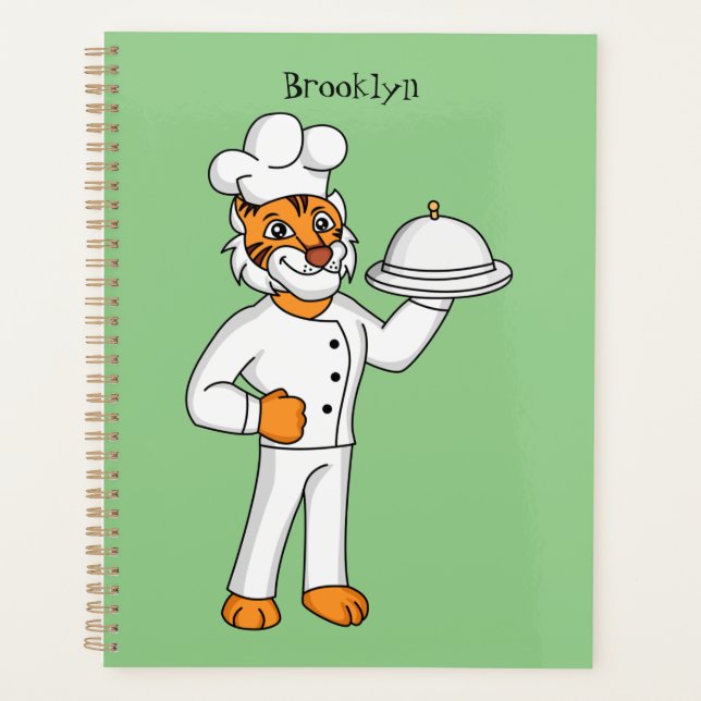 Agenda Ilustracion personalizado de tigre gracioso (Anverso)