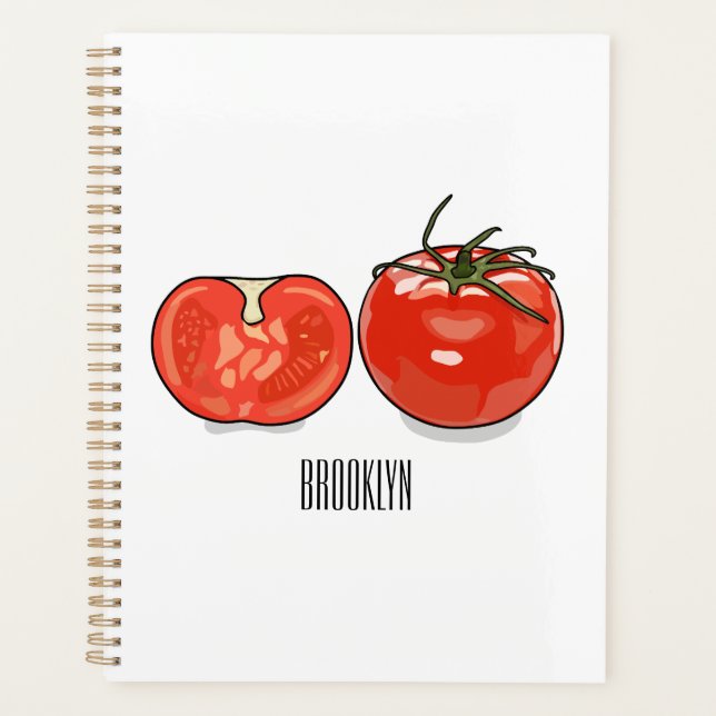 Agenda Ilustracion personalizado de tomate (Anverso)
