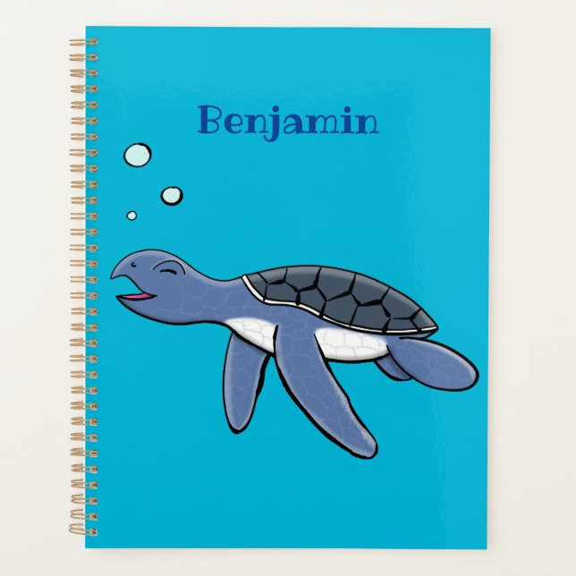 Agenda Ilustracion personalizado de tortuga marina de beb (Anverso)