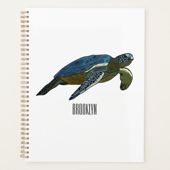Agenda Ilustracion personalizado de tortugas marinas (Anverso)