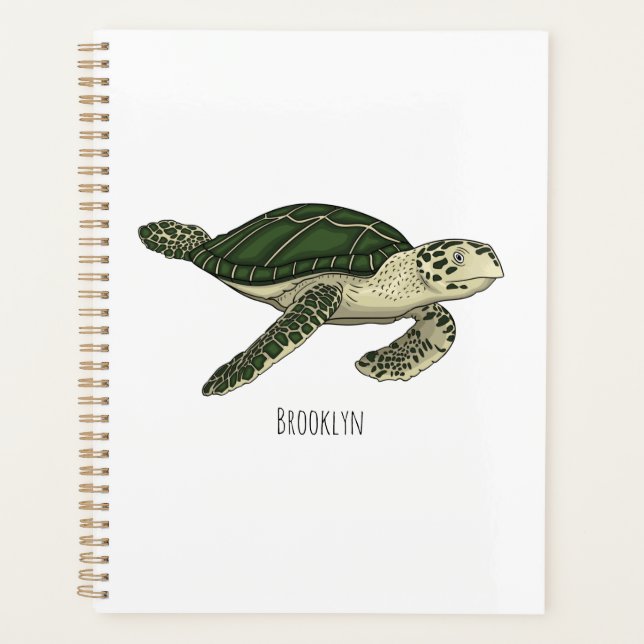 Agenda Ilustracion personalizado de tortugas marinas (Anverso)