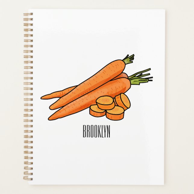 Agenda Ilustracion personalizado de zanahoria (Anverso)