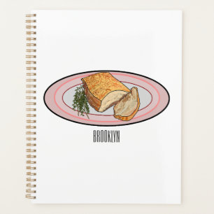 Agenda Ilustracion personalizado del vientre de cerdo asa