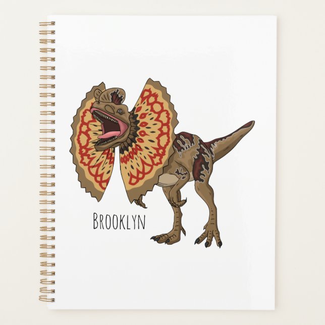 Agenda Ilustracion personalizado Dilophosaurus (Anverso)