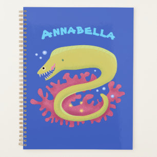 Agenda Ilustracion personalizado gracioso de moray verde