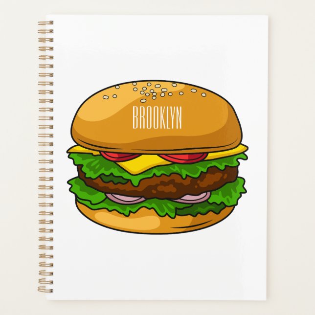 Agenda Ilustracion personalizado Hamburger (Anverso)