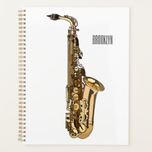 Agenda Ilustracion personalizado saxofón