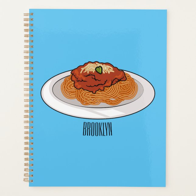 Agenda Ilustracion personalizado Spaghetti (Anverso)