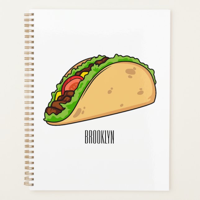 Agenda Ilustracion personalizado Taco (Anverso)