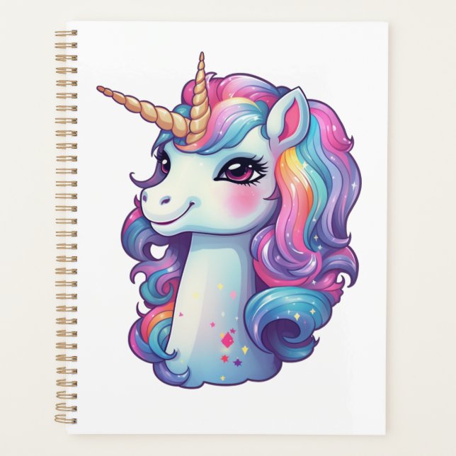 Agenda ilustracion personalizado unicornio (Anverso)