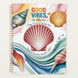 Agenda Ilustracion Retro Beach de Summer Vibes