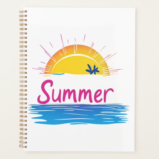 Agenda Ilustracion Sunset Summer Beach (Anverso)