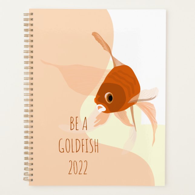 Agenda Ilustracion vectorial mínimo simple de peces dorad (Anverso)