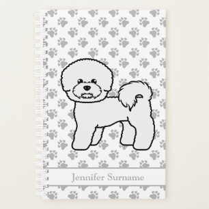 Agenda Ilustración y nombre de perro de dibujos animados