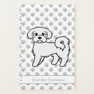 Agenda Ilustración y nombre de perro de dibujos animados