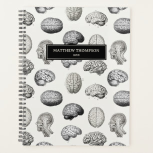 Agenda Ilustraciones Antiguas de Anatomía Cerebral Biolog