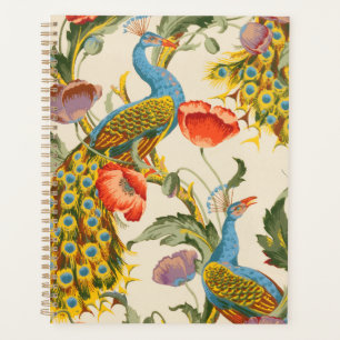 Agenda Ilustraciones de pavo real y cachorros