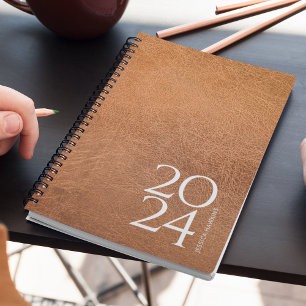 Agenda Imagen de cuero gastado personal 202x semanal