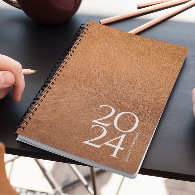 Agenda Imagen de cuero gastado personal 202x semanal (Subido por el creador)