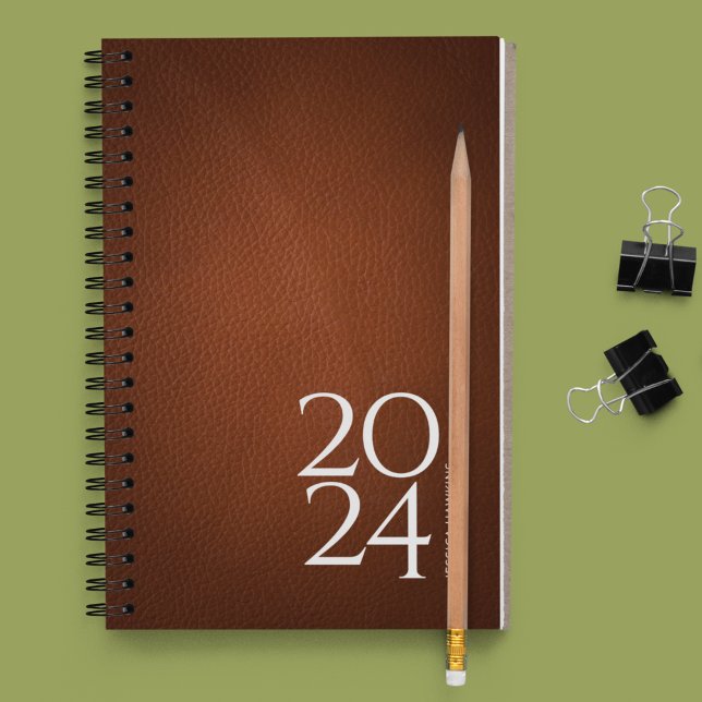 Agenda Imagen personal de cuero marrón 202x semanal (Subido por el creador)