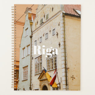 Agenda Imán de foto flexible del paisaje urbano de Riga