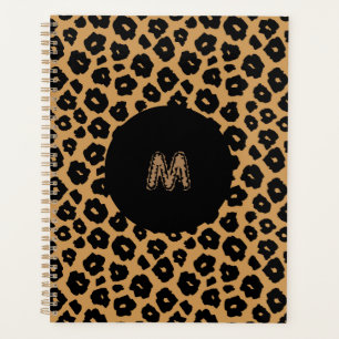 Agenda IMPRESIÓN ANIMAL salvaje Leopardo + Monograma
