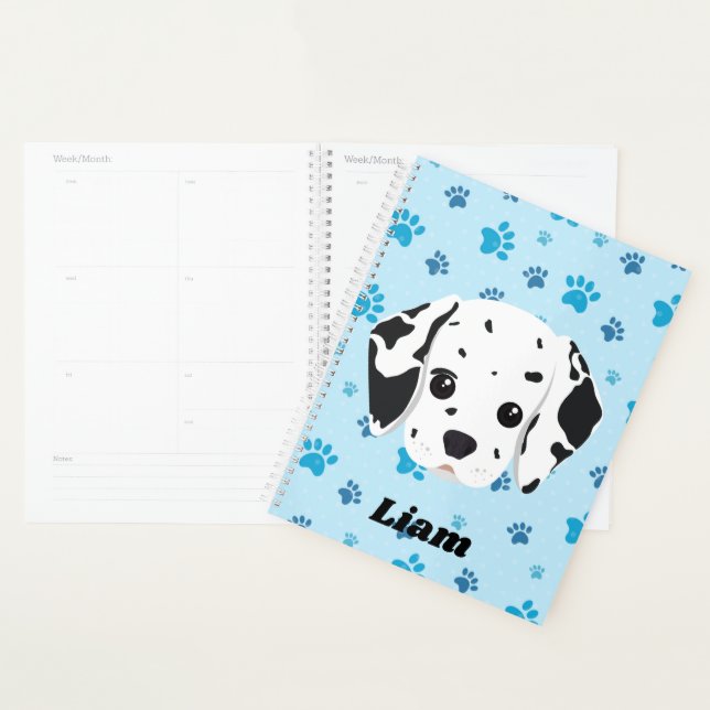 Agenda Impresión Dalmatiana de Blue Paw personalizada (Demostración)