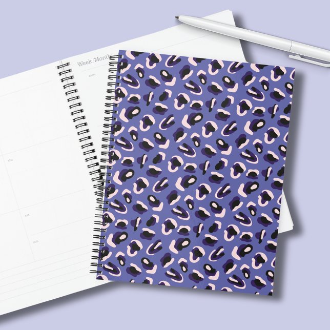 Agenda Impresión de animal morado (Purple animal print planner)