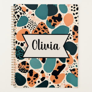 Agenda Impresión de animal personalizada linda