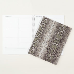 Agenda Impresión de animales de piel de serpiente