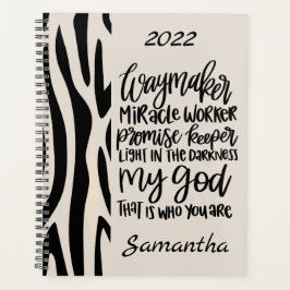 Agenda Impresión de animales motivada Inspiradora de Waym