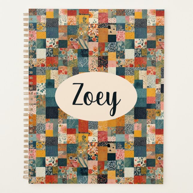Agenda Impresión de edredón de patchwork personalizado (Anverso)