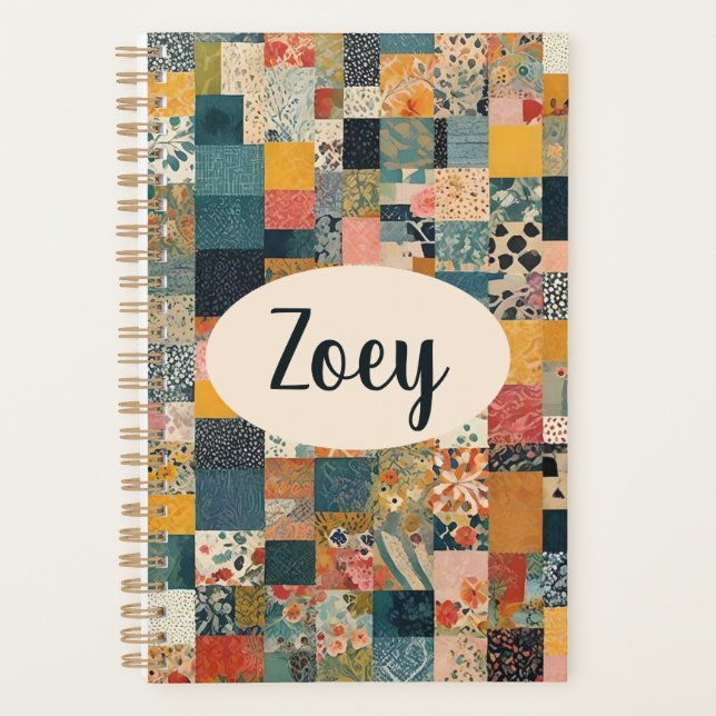 Agenda Impresión de edredón de patchwork personalizado (Anverso)