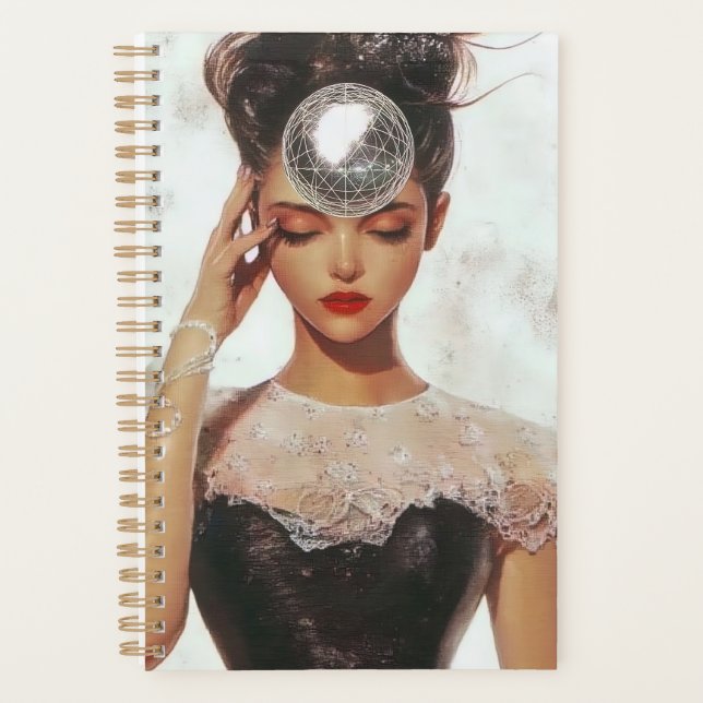 Agenda Impresión de glamour y disco | Arte de moda elegan (Anverso)