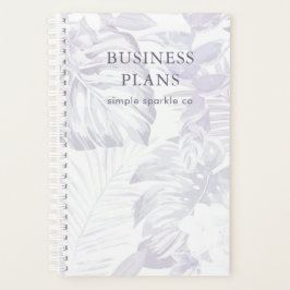 Agenda Impresión de hojas de púrpura y blanca de bonito